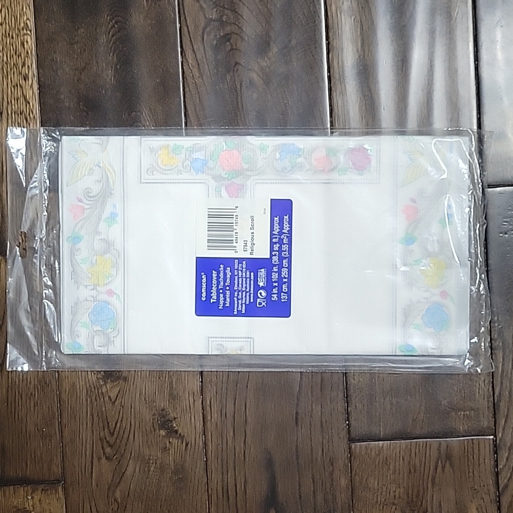 ⭐️💲2️⃣ ⭐️NEW- Religious Scroll Collection 54" X 102" Paper Tablecover